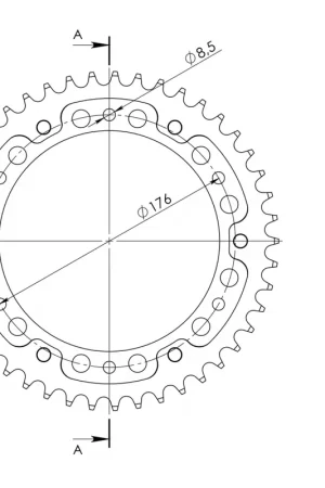 SUPERSPROX - REAR STEALTH 45T - Sprockets - 530, GOLD Modern